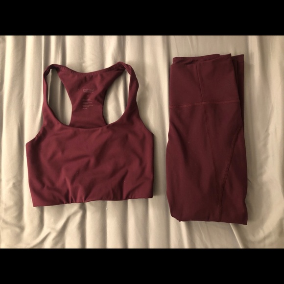 Girlfriend Collective Plum Paloma and 7/8 Legging XS - Picture 1 of 1